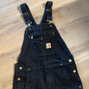 Carhartt Black Workwear Duck Canvas Bib Overalls